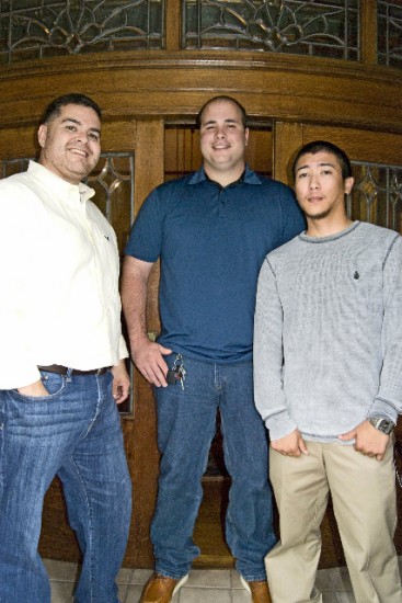 Vets Restore graduates: Scott Carlson, Brandon Reddell and Sergio Cruz. Photo: © 2013 Brandee Beau