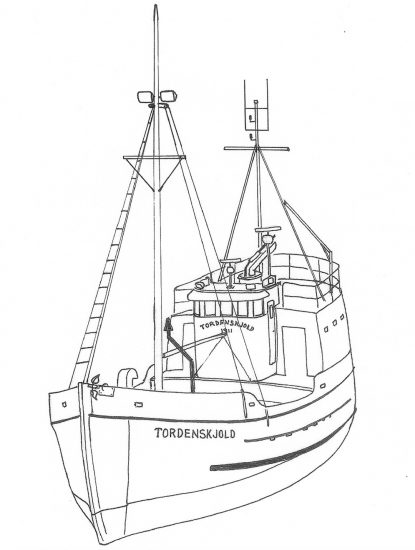 Drawing of Tordenskjold courtesy of Northwest Seaport.
