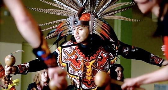 Dancer Victor Tezkatoxtli Rodriguez at Mexica New Year, Photo © Juanito Tonacoatl Ochoa, 2011