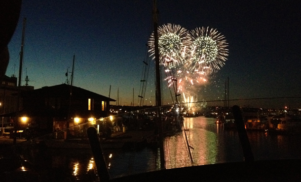 Fireworks at Festval for Wooden Boats, 2012