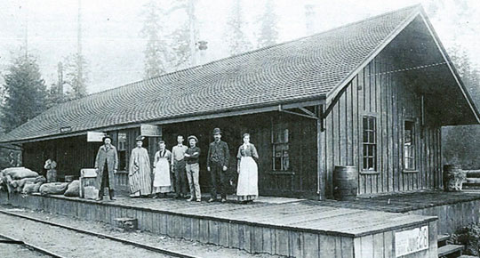 Redmond Railroad Depot ca. 1895, Photo courtesy of Redmond Historical Society