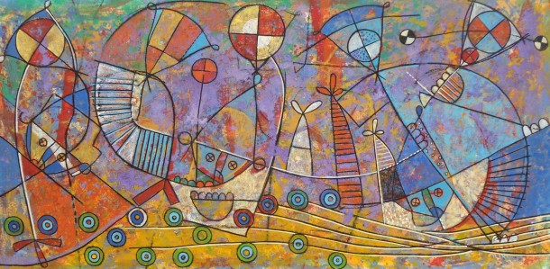 Fulgencio Lazo, Arcoiris del YoYo, Acrylic on Canvas. Image: Courtesy of the Artist
