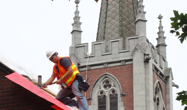 Bethany Church, roofing project © courtesy of Rafn Company
