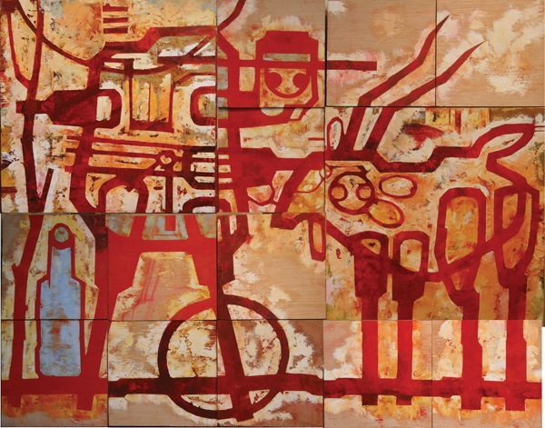 Garreth Schuh, Absolution Muckup, Oil on Plywood, 32”x40” © 2013 Courtesy of No Boundaries 2014: Peripheral Visions Project Director, Shariana Mundi