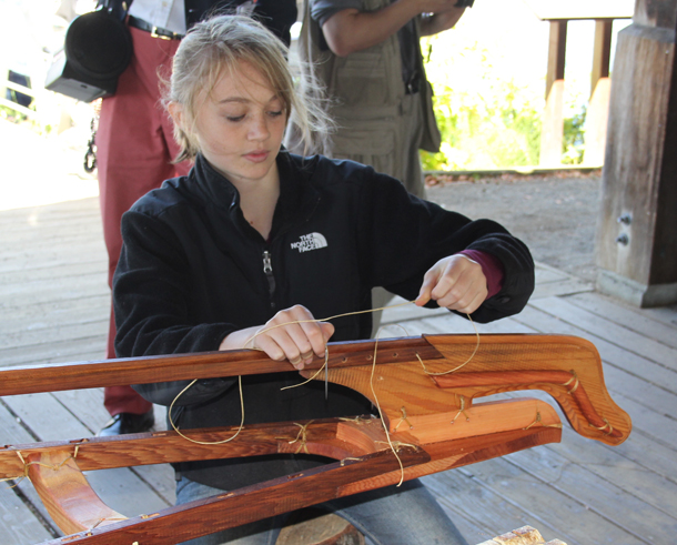 Making a kayak at the Wooden Boat Festival 2013. Photo courtesy of Center for Wooden Boats