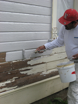 Repainting project, Neely Mansion, Auburn © 2013, courtesy of Neely Mansion Association