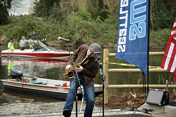 Rulon Brown on the Sammamish River. Photo © Ron Brown 2014, courtesy of the artist.