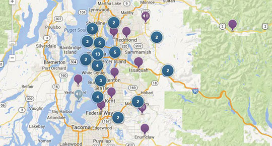 Mapping cultural space in King County. Photo by 4Culture.