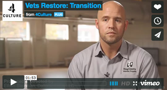 Vets Restore video still, produced by Ethan Steinman, Daltonic Films LLC © 2013 4Culture