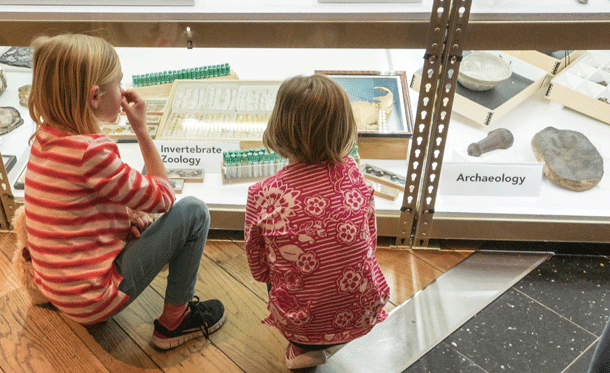 Young visitors to 'Imagine That' exhibit, Burke Museum, Seattle © 2014 Kiest Photography