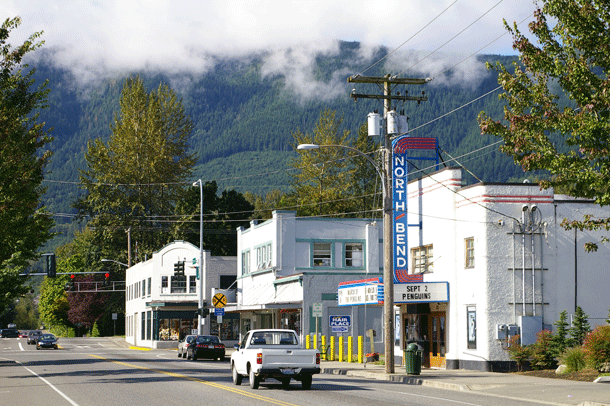 Creative Commons Bendigo Rd looking South, North Bend, WA, photo by Konrad Roeder, used under CC BY-SA 2.5