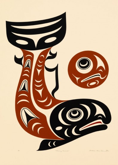Moving Forward, 2006 Serigraph. Shaun Peterson, (Puyallup/Tulalip) Photo Credit: Art and Soul City of Seattle Portable Works Collection