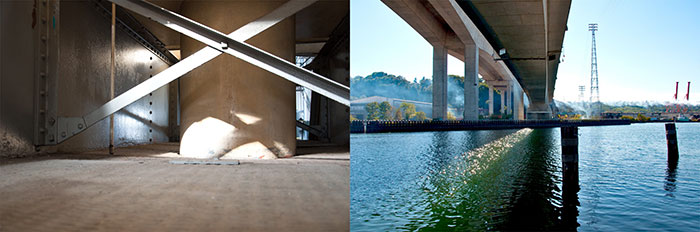 © 2015, Ethan Bickel, Duwamish Diptych No. 2, Digital photograph, 7” x 21”. Courtesy of the artist