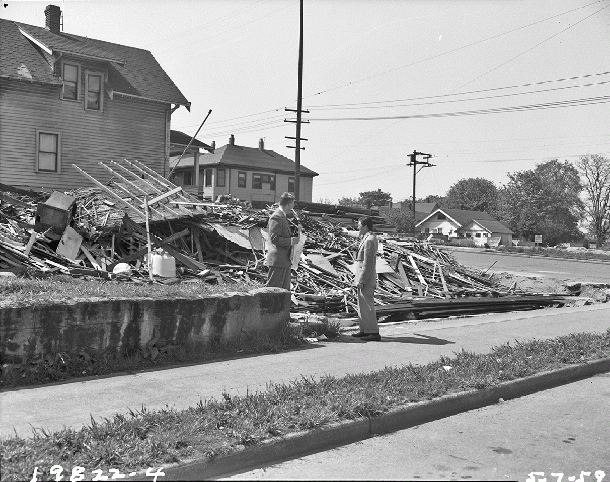 Seattle Municipal Archives, Demolition on World's Fair site, 1959, Item 61209, Engineering Department Photographic Negatives (Record Series 2613-07), CC-BY-2.0