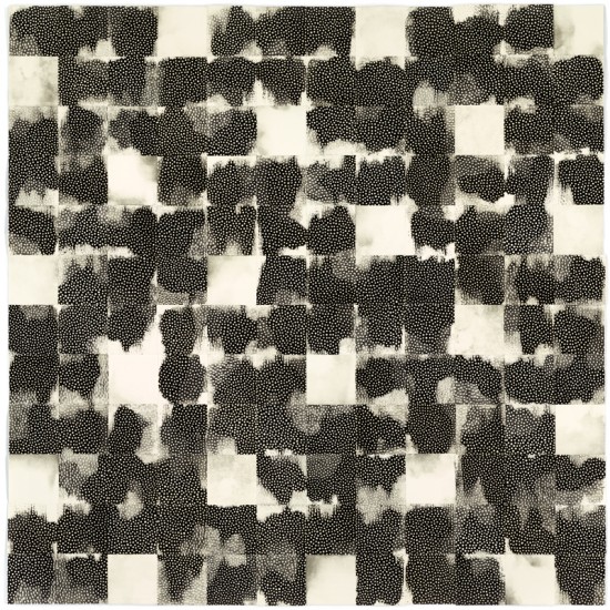 Eunice Kim, Tessellation (144-3) #12, collagraph monoprint, 36 x 36 inches, 2012.