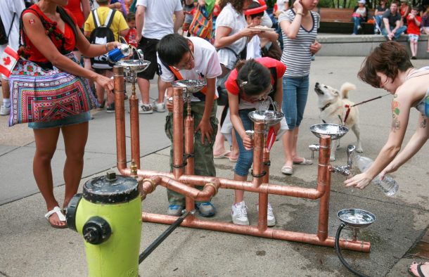 Sans façon, Fire Hydrant Drinking Fountains: Group, photo courtesy of the artists.
